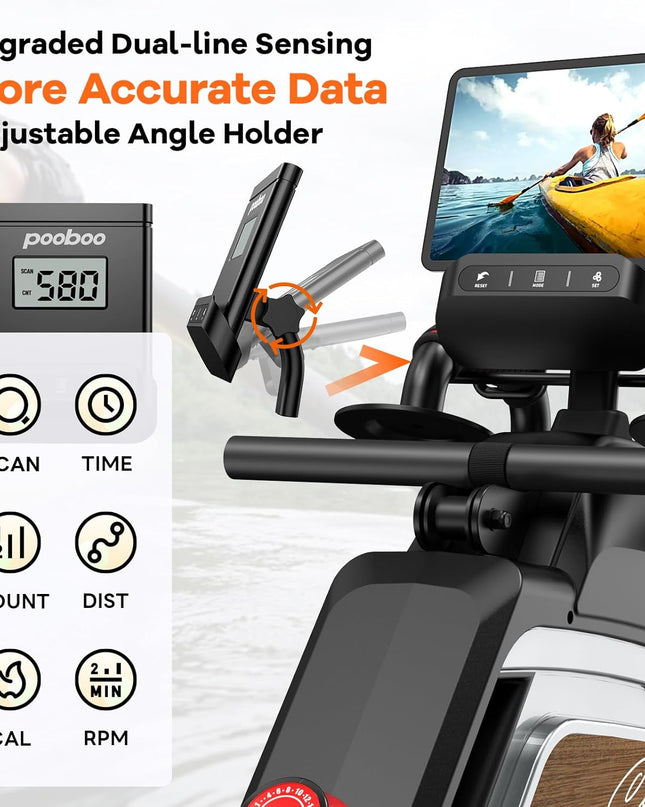 pooboo H015 Magnetic Rowing Machine with Cable System