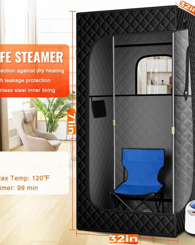 Portable Home Sauna Tent – Infrared & Steam Sauna Box with 9 Heat Levels