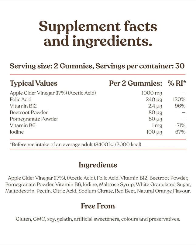 Apple Cider Vinegar Gummies with The Mother 1000mg