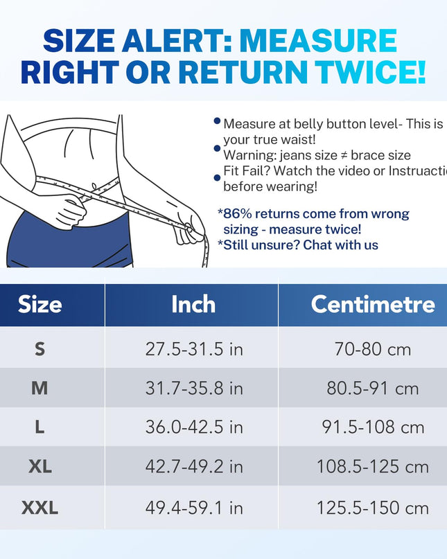 Back Brace for Lower Back Pain – Lumbar Support with Carbon Fiber Stays