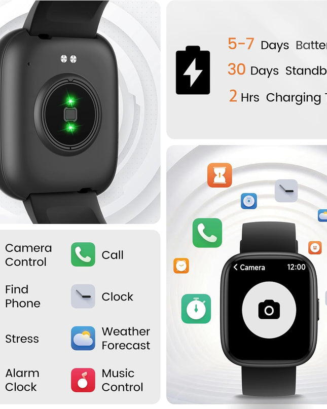 Smart Watch with Alexa – 1.83" HD Fitness Tracker