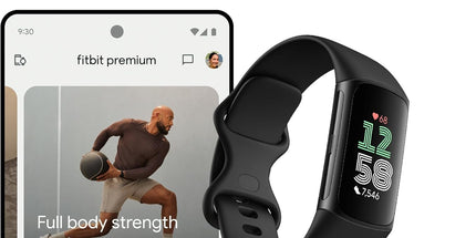 Fitbit Charge 6 Activity Tracker – Obsidian/Black Aluminum 6 MONTH MEMBERSHIP