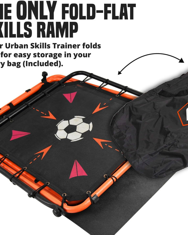 FLICK Urban Skills Trainer - 4-In-1 Football Rebounder Board, 