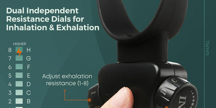 Adjustable Respiratory Trainer – Handheld Breathing Exercise Device with Dual Mouthpieces