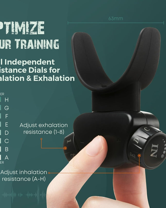 Adjustable Respiratory Trainer – Handheld Breathing Exercise Device with Dual Mouthpieces
