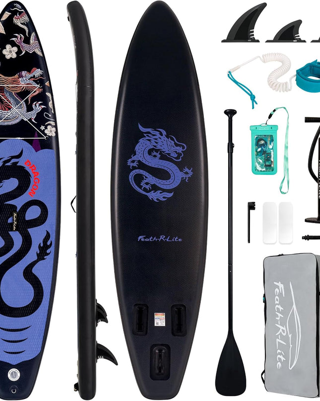 FEATH-R-LITE 10' & 11' Inflatable Stand Up Paddle Board – Ultra-Light SUP Package