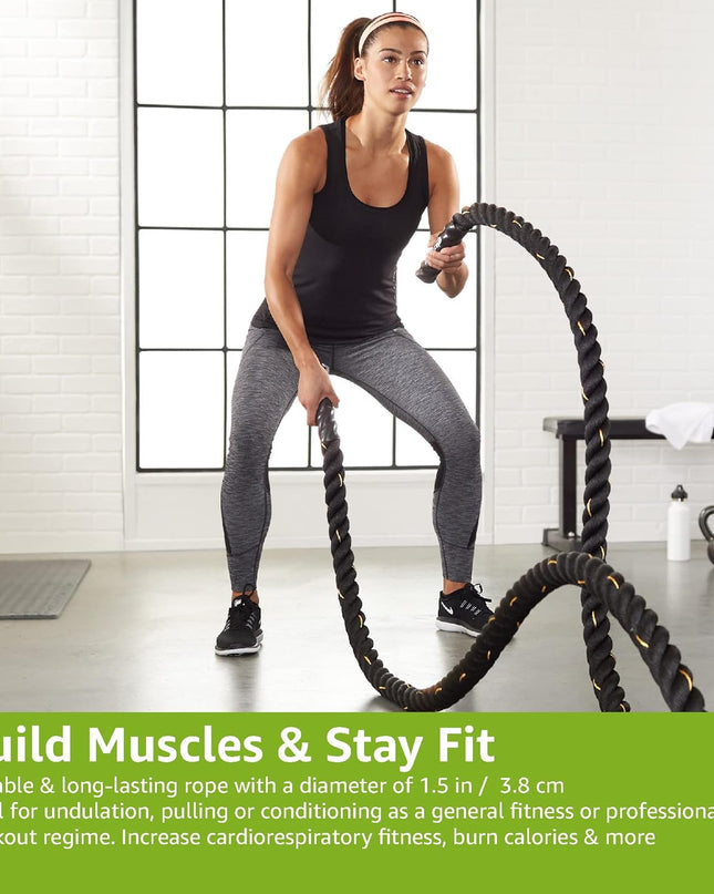 Amazon Basics Heavy Exercise Training Workout Battle Rope