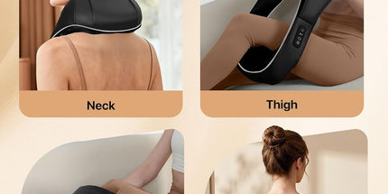 ALLJOY Neck Massager with Heat – Electric Shoulder & Back Massager for Pain Relief