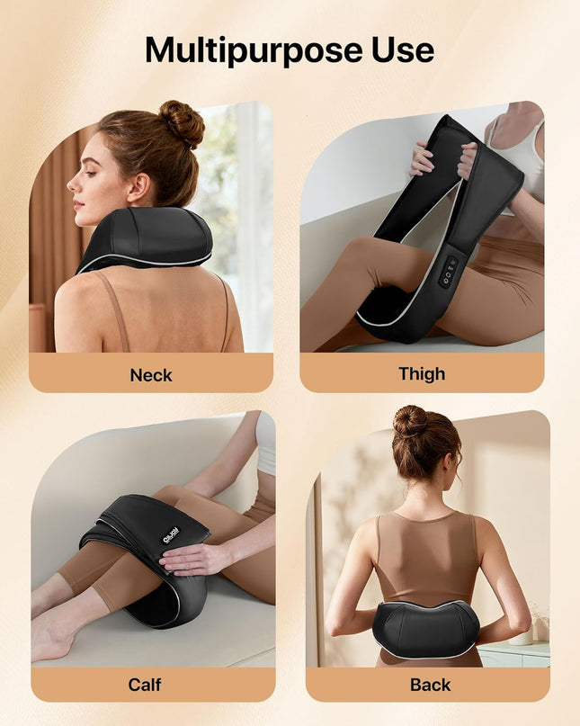 ALLJOY Neck Massager with Heat – Electric Shoulder & Back Massager for Pain Relief