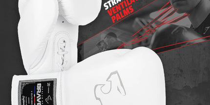 BRAVOSE Elite Pro Lace Up Boxing Gloves – Professional Leather Training & Sparring Gloves
