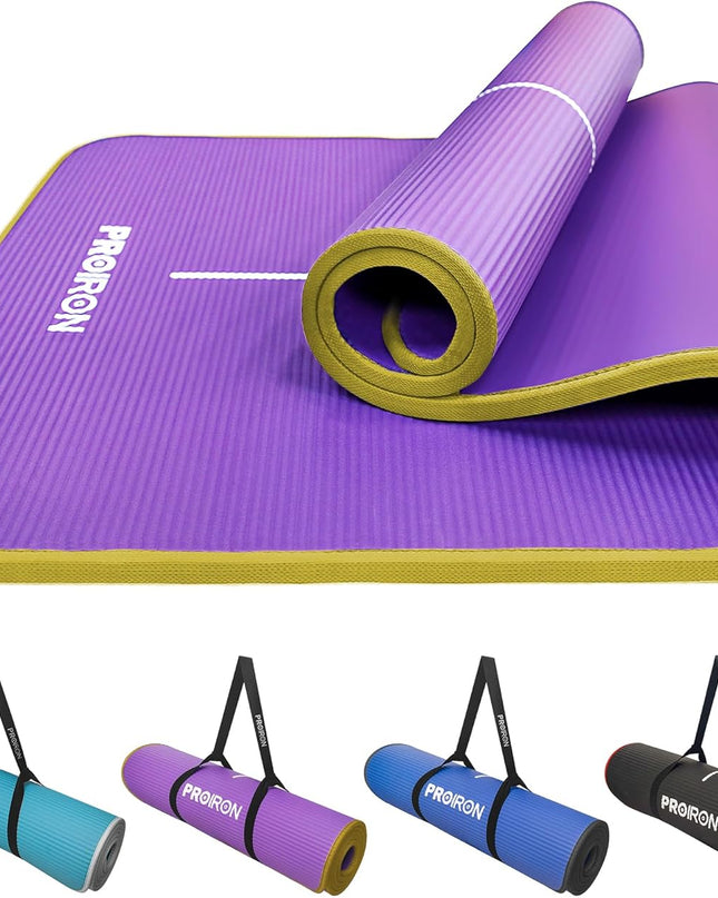 PROIRON Thick Yoga Mat – 10/15MM NBR Foam Exercise & Fitness Mat