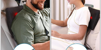 WOQQW Shiatsu Back Massager with Heat – Deep Tissue Kneading Pillow