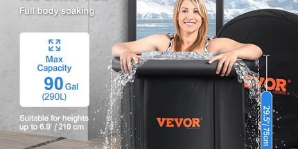 VEVOR Ice Bath Tub – 341L Portable Cold Plunge for Athletes (80cm)