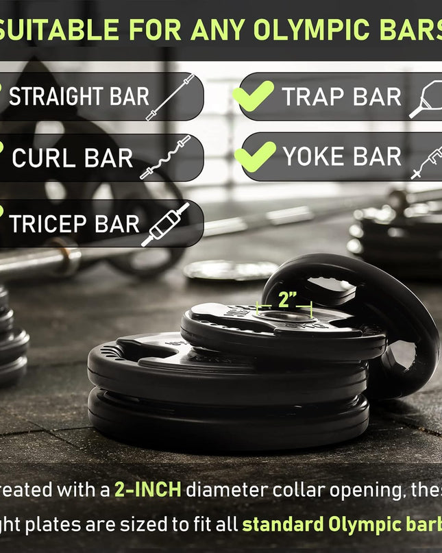 Olympic Weight Plates with Rubber Finish