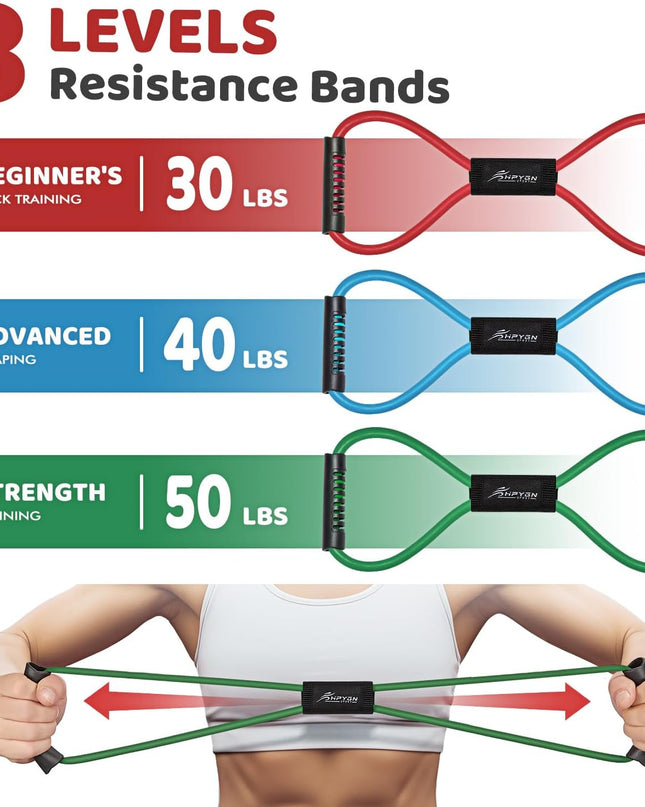 HPYGN Figure 8 Resistance Bands with Handles.