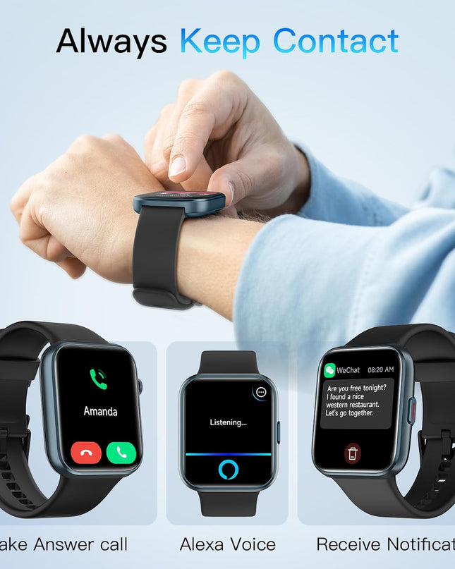 Smart Watch with Alexa and Fitness Tracking – 1.8" Touch Screen