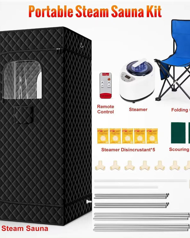 Portable Home Sauna Tent – Infrared & Steam Sauna Box with 9 Heat Levels