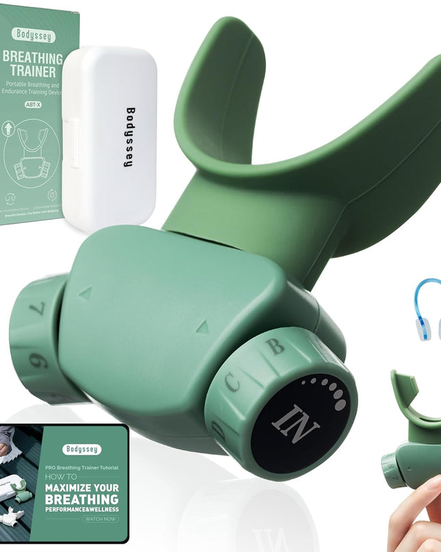 Adjustable Respiratory Trainer – Handheld Breathing Exercise Device with Dual Mouthpieces