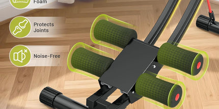 Elevate Your Home Workouts with the Fostoy Adjustable Ab Machine - Ultimate Core Trainer for Beginners and Seniors, Foldable Design for Space-Saving Fitness