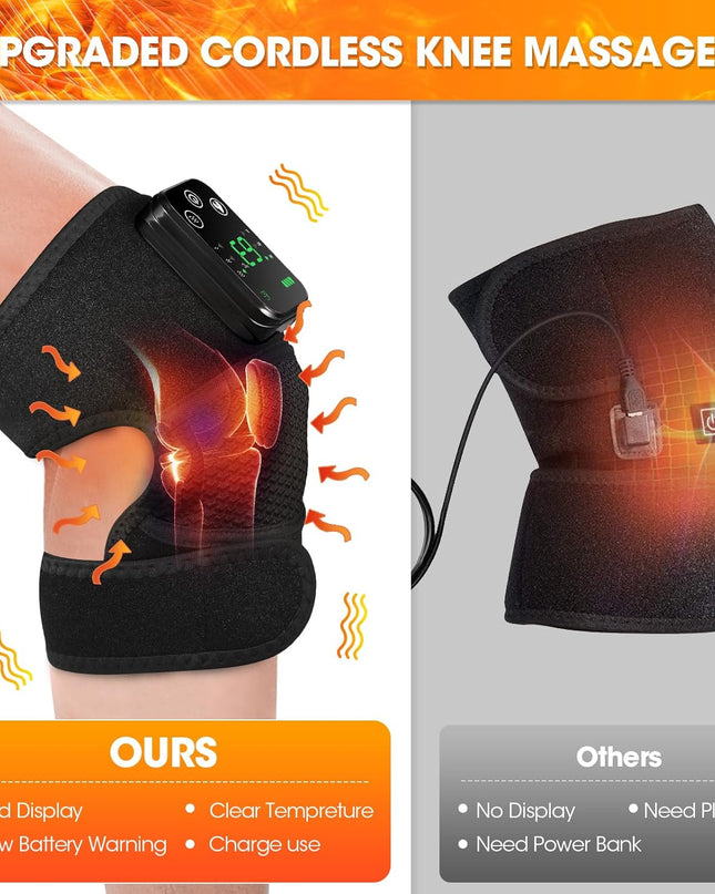 Cordless Heated Knee Massager with Vibration