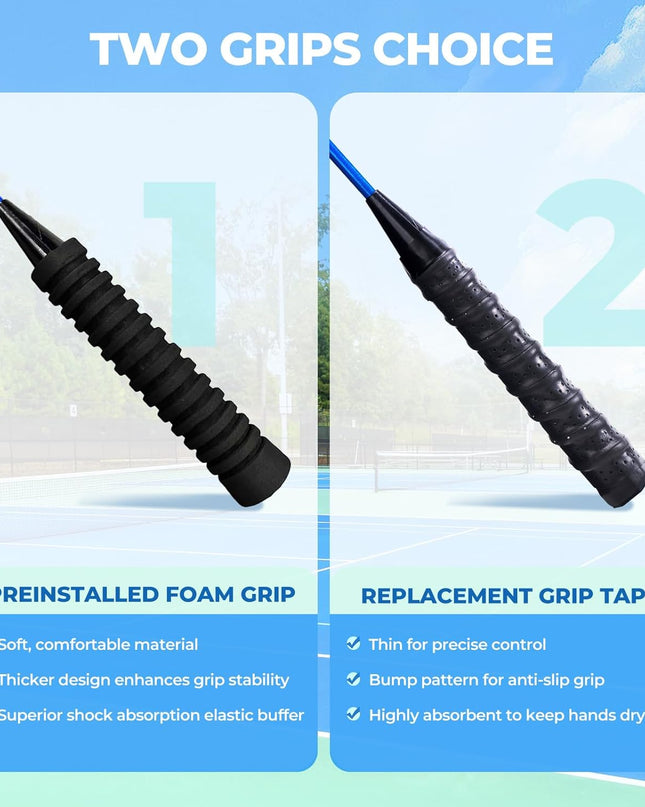 HIRALIY Badminton Rackets Set of 4 – Complete Outdoor Family Game Kit