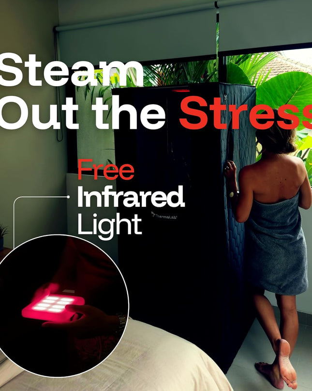 6FT 2025 Premium 4-Layer Steam Sauna with Infrared Light Therapy