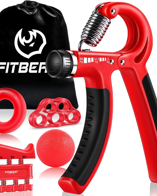 FitBeast Grip Strengthener Kit – 5 Pack Adjustable Resistance