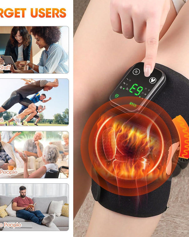 Cordless Heated Knee Massager with Vibration