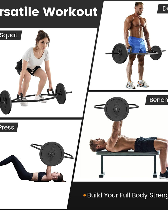  COSTWAY Olympic Hex Bar, 56” Steel Deadlift Trap Bar