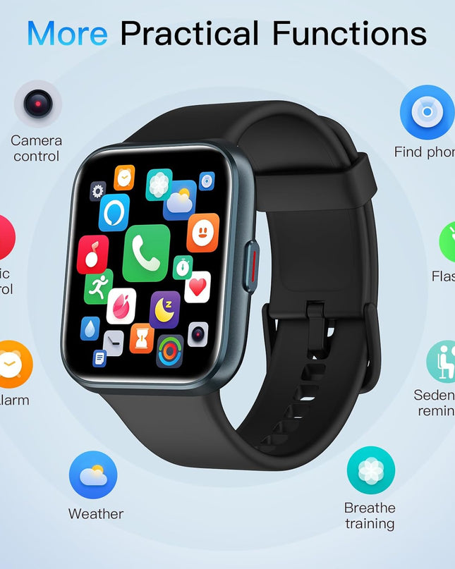 Smart Watch with Alexa and Fitness Tracking – 1.8" Touch Screen