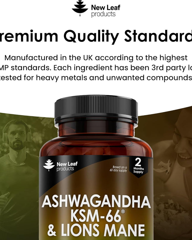 Ashwagandha KSM-66 & Lion’s Mane Capsules