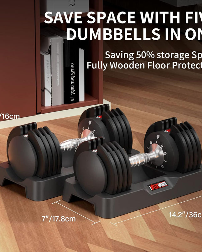 EnterSports Adjustable Dumbbell Set (2–12 kg) 