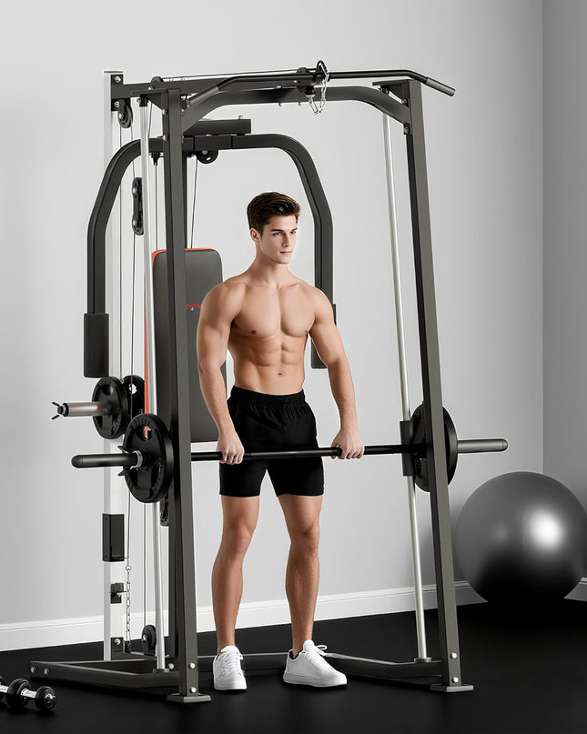 SPORTNOW 3-In-1 Smith Machine