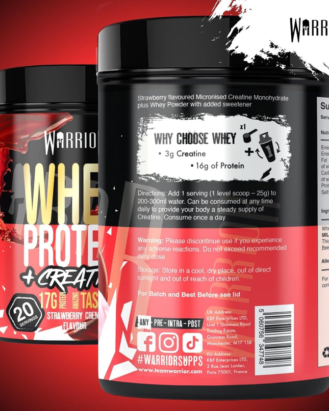  Warrior Whey Protein with Creatine Powder