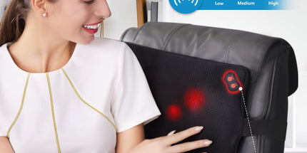 WOQQW Shiatsu Back Massager with Heat – Deep Tissue Kneading Pillow