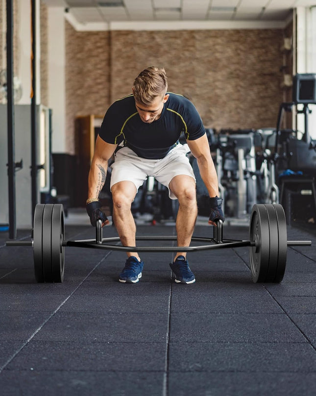  COSTWAY Olympic Hex Bar, 56” Steel Deadlift Trap Bar