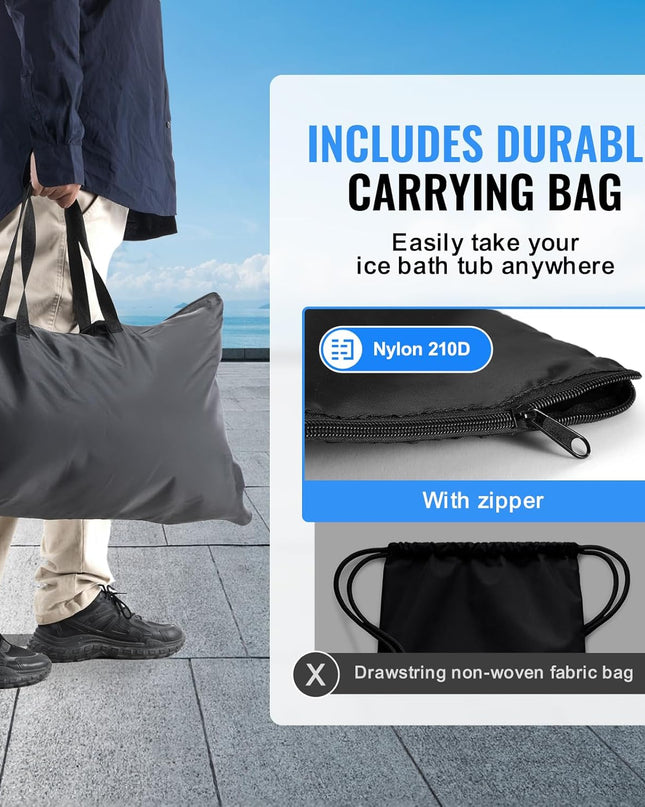 VEVOR Ice Bath Tub – 341L Portable Cold Plunge for Athletes (80cm)