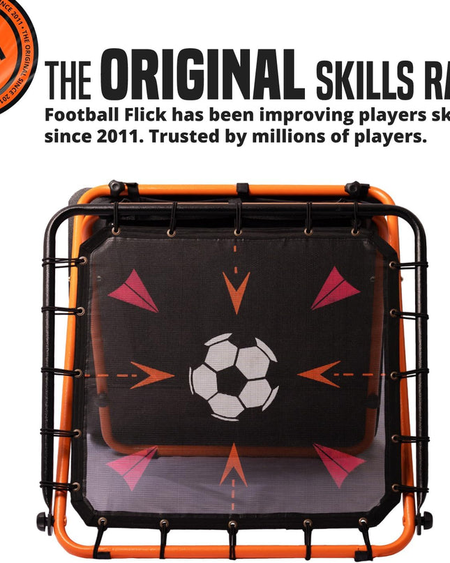 FLICK Urban Skills Trainer - 4-In-1 Football Rebounder Board, 
