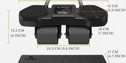 Ab Roller Exercise Wheel with Elbow Support 