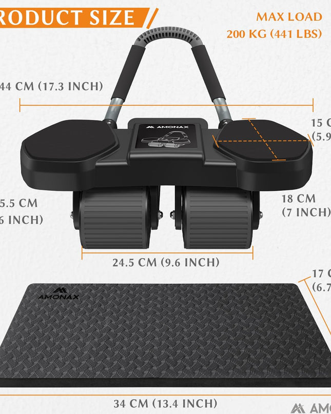 Ab Roller Exercise Wheel with Elbow Support 