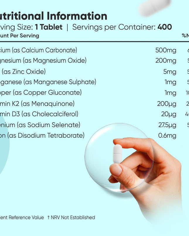  WeightWorld Calcium, Magnesium, Zinc & Vitamin D Supplement