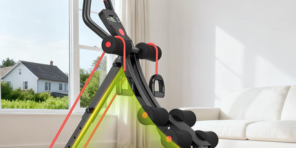 Elevate Your Home Workouts with the Fostoy Adjustable Ab Machine - Ultimate Core Trainer for Beginners and Seniors, Foldable Design for Space-Saving Fitness