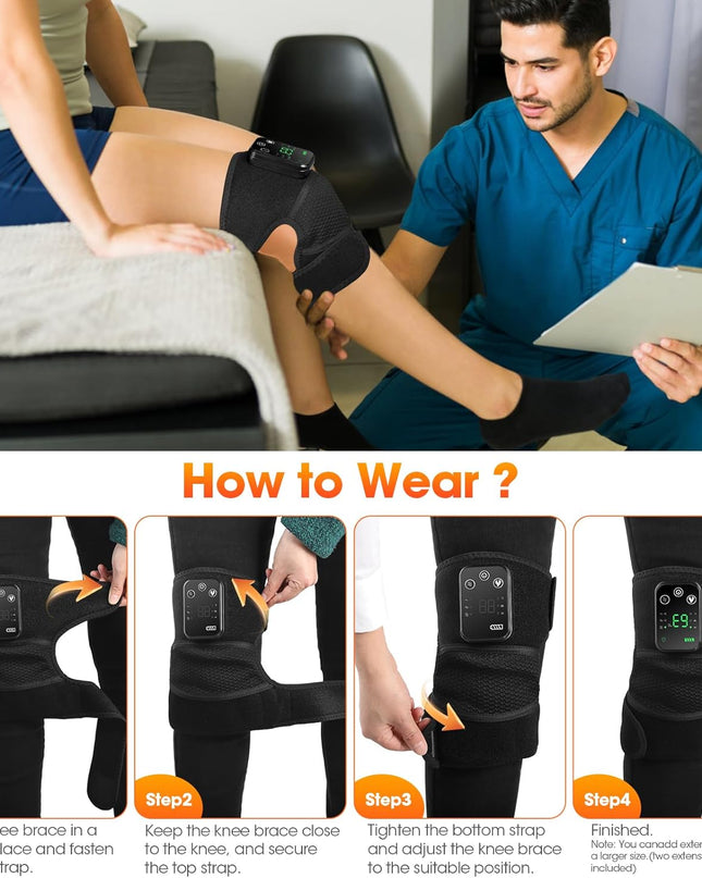 Cordless Heated Knee Massager with Vibration