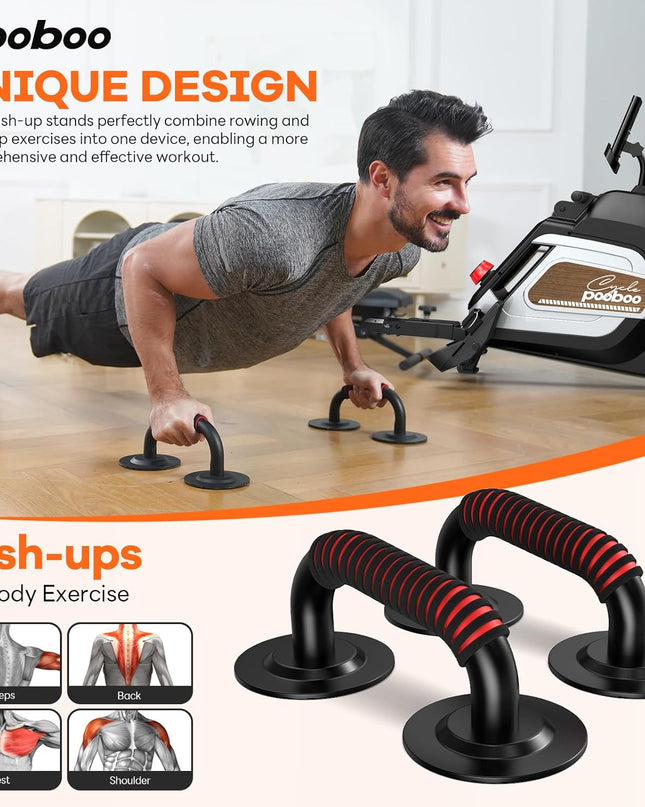 pooboo H015 Magnetic Rowing Machine with Cable System