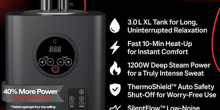 6FT 2025 Premium 4-Layer Steam Sauna with Infrared Light Therapy