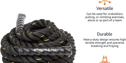 Amazon Basics Heavy Exercise Training Workout Battle Rope