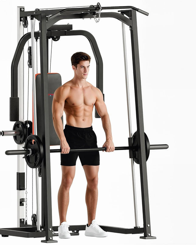 SPORTNOW 3-In-1 Smith Machine