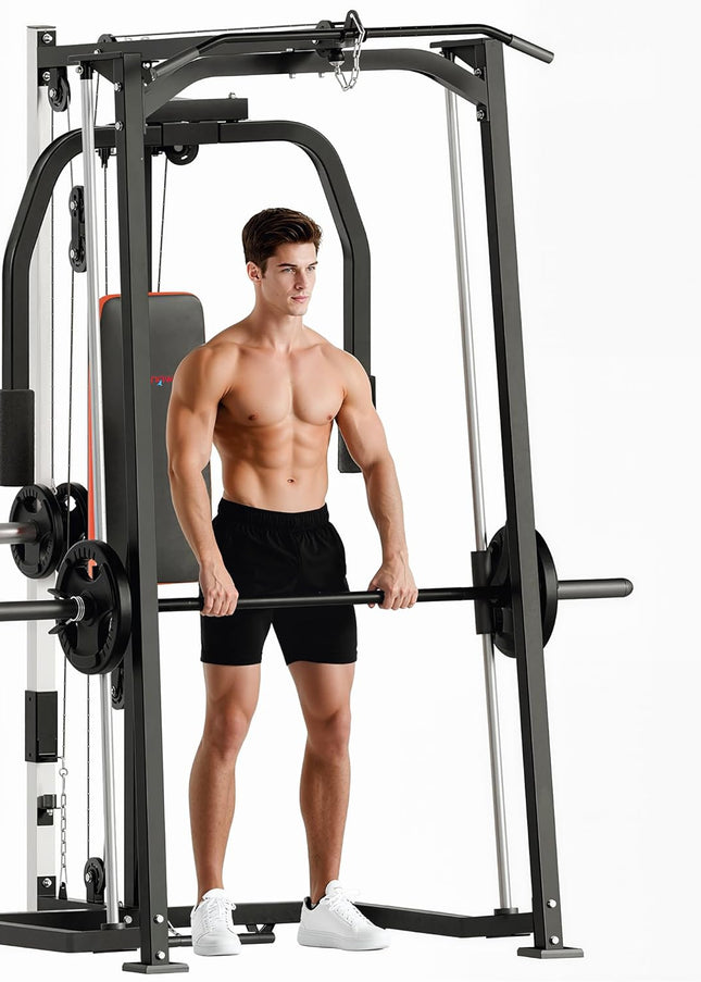 SPORTNOW 3-In-1 Smith Machine