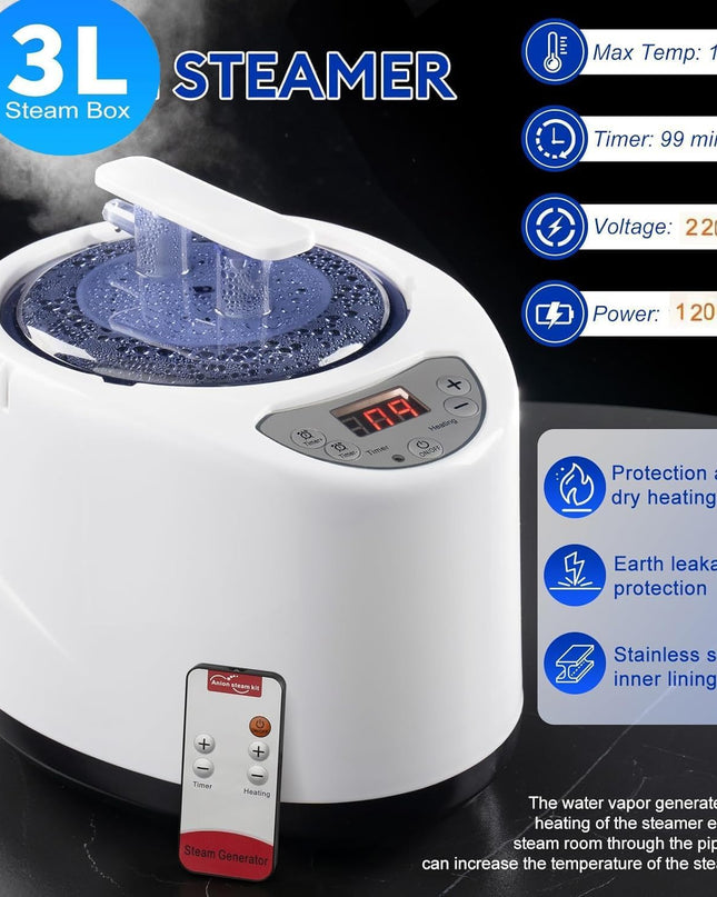 Portable Home Sauna Tent – Infrared & Steam Sauna Box with 9 Heat Levels