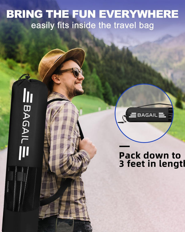 BAGAIL Foldable Badminton Net – Portable, Adjustable & Perfect for Family Fun